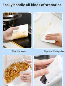 1包110片一次性悬挂式厨房懒人抹布，加厚加大，干湿两用，不油腻，无纺布材质，可擦拭油污，干湿两用，抽取式设计，适用于洗手盆、茶几、餐厅等场所。 - A - 查看 6