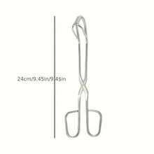 1 件装不锈钢食品三明治面包夹多功能厨房夹条形烧烤夹烹饪夹烧烤夹甜点夹牛排夹 - 彩色 - 查看 5