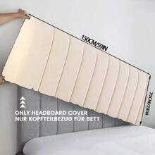 Thickened Velvet Headboard Cover, Full Wrap-Around Dust-Proof And Anti-Collision Headboard Cover, Soft Double-Sided - Dark Grey - View 4