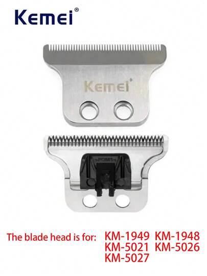 Kemei KM-1949 KM-1948 KM-5021 KM-5026 KM-5027 Replacement Blades For Men's Hair Clippers, Replacement Clipper Heads For Hair Cutting Scissors, Original Factory Hair Trimmer Blade Accessories