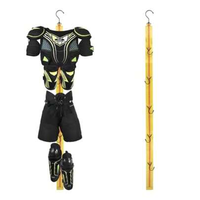 Hockey Drying Rack Portable Hanging Hockey Equipment Drying Rack With 5 Hooks Strong Webbing And Excellent Load Bearing Suitable For Family Competitions And Hanging Ice Hockey Equipment Yellow