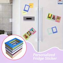 3/6/12pcs Magnetic Photo Frame With Fridge Magnets - Vertical 3-Inch Clear Photo Frame For Refrigerator, Door, Wall - Fashionable DIY Photo Display Storage - Multicolor - View 8