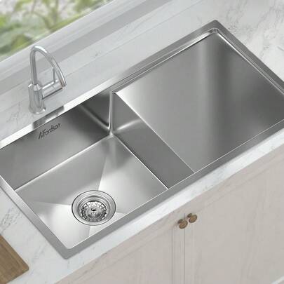  ALFORDSON Kitchen Sink Stainless Steel Drop In Flush Under Mount Basin 870X450MM