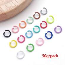 50g 6/8/10mm Colored Jump Rings Open Jump Rings O Ring Connectors Jewelry Making Rings Chainmail Rings For Keychain Choker Earring Necklaces Bracelet Jewelry Making - Multicolor - View 12