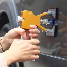 19pcs Set Of Car Dent Removal Tools, Featuring A New Type Of Golden Metal Puller And Pads, Suitable For Sedans, Motorcycles, And Suvs, Without Battery - 19PCS-kit - View 3