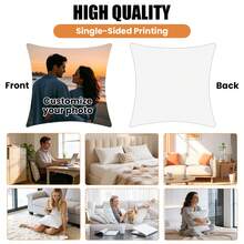 Custom Photo Throw Pillow Cover, Personalized Picture Decorative Cushion Cover For Sofa, Bed And Living Room, Washable Home Accent For Family, Couples, Friends And Pet Memories, Birthday, Anniversary, Wedding And Housewarming Gift, No Insert - Multicolor - View 9