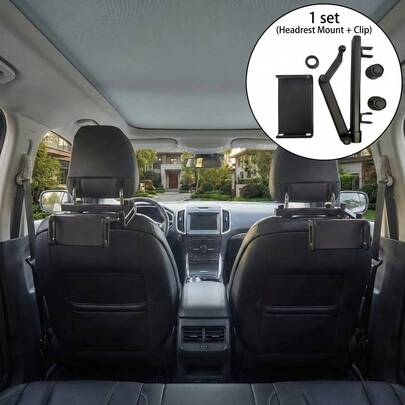 Adjustable Car Backseat Phone/Tablet Holder, Suitable For Children's Entertainment And Long Trips, Compatible With All Smartphones And Tablets