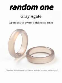 天然玛瑙石戒指，高品质宝石戒指，男女皆宜日常佩戴 - 彩色 - 查看 13