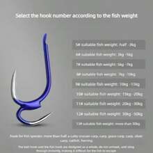 9KM Carp Hooks, 10pcs/Pack, Anti-Slip Mother-Child Hooks, Suitable For Saltwater And Freshwater Fishing, Designed For Double Bait Fishing - Multicolor - View 10
