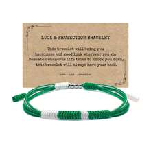 Global Flag Color Woven Bracelet, Colorful Rope & Bead Adjustable Woven Bracelet, USA & Colombia Flag Woven Bracelet, Unisex Wristband - Multicolor - View 7