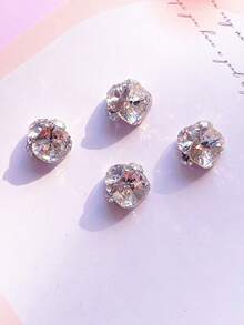 Spring 6pcs Explosive Flash Boutique K9 Bottom Less Fat Formula Finished Product Stacking Diamond Design Nail Art Decoration, Light Luxury Nail Diamond Ball, DIY, Nail Gems, Nail Charm, Nails Products - Multicolor - View 10