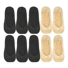 chuanwa（2） 1/5/10 Pairs Of Summer Breathable Mesh Women's Cool Feeling Without Falling Off With Solid Color Boat Socks - Multicolor - View 18
