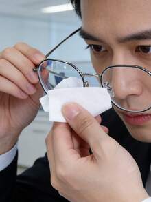 100 khăn ướt dùng một lần để vệ sinh kính mắt, thích hợp để lau kính, điện thoại thông minh, tròng kính, kính cận, kính đọc sách, màn hình điện thoại, ống kính máy ảnh và màn hình ô tô. - Xem 4