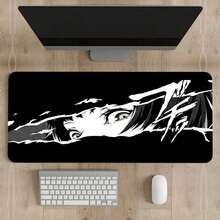 1pc Extra Large Anime Girl Gaming Mouse Pad - Rubber Material, Oblong Rectangle Shape, Precision- Locked Edges, Washable And Non-Slip Desk Mat For Computer ESports - 查看 10