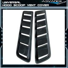 Universal Fitment Black Front Air Flow Intake Hood Vent Scoop 2PCS 20x5 Inch PP - default - View 6
