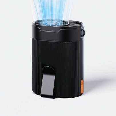 Ventilador portátil recargable para llevar en la cintura - Batería de 3000mAh, diseño de clip para el cuello y la cintura sin manos, 4 velocidades de ventilador ajustables, ideal para ciclismo, camping y actividades al aire libre - Imprescindible para el uso prolongado en verano