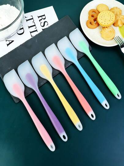 1/6pcs High Quality Silicone Spoon Set - Functional Baking Utensil Set, Non-Stick, High-Temperature Resistant Silicone Spatula, Heat Resistant Kitchen Utensils, Suitable For Cooking & Baking, Dishwasher - Ideal For Home Chefs & Bakers - Great For Daily Use And Gifting