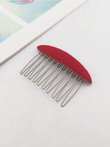 1pc Leopard Print Casual 10-Tooth Stainless Steel & Alloy Side Comb, Suitable For Daily Wear - Multicolor - View 10