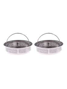 1Pc Stainless Steel Kitchen Sink Strainer Hanging Food Waste Catcher Corner Filter Rack With Fine Mesh Bags For Leftover Garbage Anti Clogging Gadgets - Multicolor - View 7