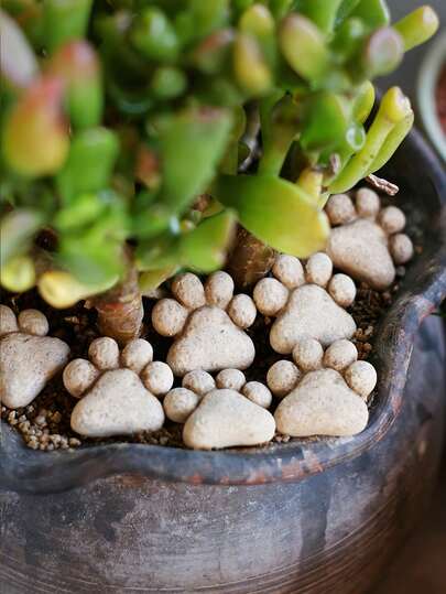 Cat Paw Resin Garden Decor Stepping Stone, Outdoor Yard Lawn Path Bonsai Decoration, Gift For Cat Lovers Holiday Souvenir