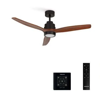  CREATE - Ventilateur de plafond 40 W avec éclairage, moteur noir, taille S (Ø 112 cm) (pour pièces ≤ 10 m²), pales en ABS, livraison en 24/48 h en Espagne (péninsule) - WIND STYLANCE