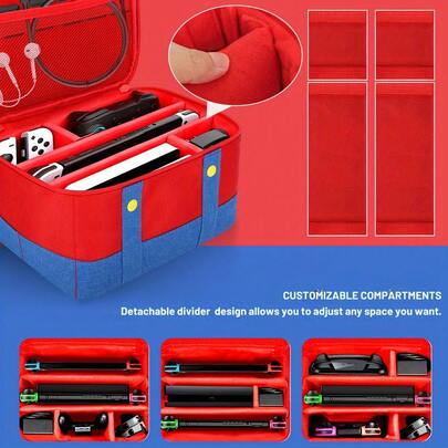 1 pieza Funda protectora de transporte para Nintendo Switch/OLED, bolsa digital a prueba de golpes y anti-presión