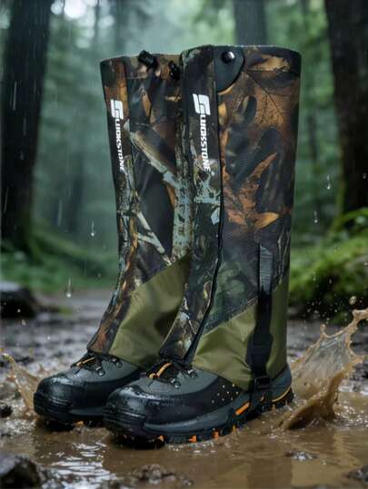 Ueasy 1双防蛇绑腿 - 重型防水腿部护具，配有防滑TPU绑带，适合徒步旅行、攀岩和户外探险 | 耐寒（-30°C）且防动物咬伤