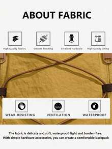 Urban Explorer Backpack Set | Suitable For Various Commuting Scenarios, Stylish And Practical. Elastic Cord System  Multi-Compartment Design, One Set Can Meet The Needs Of Campus Travel And Outdoor Activities. Smooth Dual-Zipper, Top Woven Strap Reduces Shoulder Strap Pressure, Suitable For Daily Campus Use. Separate Vertical Zipper Pocket For File Storage - Brown - View 5