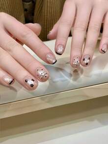 1pc Fall Winter Christmas Black Nail Art Decoration Nail Accessories Exquisite And Beautiful Versatile Gentle And Elegant Spring Limited Edition Nail Salon Style - Multicolor - View 2