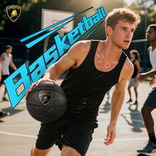 Lamborghini Basketball - Size 7 (29.Hini Indoor/Outdoor Basketballs Higher Bounce Basketball Gift For Basketball Lover - 黑色 - 查看 6