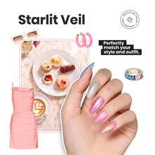 Beetles 6 Colors 7.5ml/0.25 Fl Oz Nail Polish Set - Love In Echo Quick Dry Spring Formula, Salon Long Lasting DIY Pastel Nail Art Gifts For Women - Màn che lấp lánh 6 màu - Xem 4