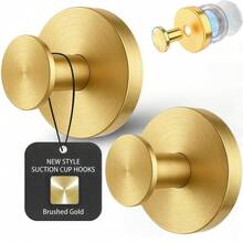 [Heavy Duty Suction Cup Hooks] No Drill Wall Mounted Towel Hooks - Heavy Duty Suction Cup Hooks For Shower, Bathroom, And Kitchen - Holds 15 Lbs On Glass, Mirrors, Tile, Smooth Surfaces, Waterproof & Rustproof, Matte Black - Loofah, Robe, Coat Organizer - Stainless Steel Color - View 14
