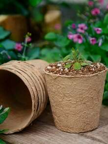 Cốc ươm cây bằng bột giấy tròn chất lượng cao 3,15 inch, cốc dinh dưỡng, chậu hoa, bộ chậu ươm cây, chậu trồng cây cảnh. - Cốc ươm cây - Xem 4