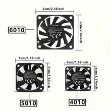 5V 2针 CPU散热风扇 - 适用于40-60mm PC和服务器系统，CPU散热片 - 4010 黑色 - 查看 7