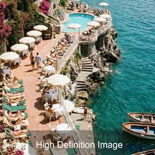1 tranh in trên vải canvas chủ đề hoa mùa hè, bờ biển Amalfi, phong cảnh biển, vùng Riviera Ý, Địa Trung Hải, nghệ thuật trang trí nhà ven biển, nhà kiểu hiện đại, có khung/không khung, thích hợp trang trí cho căn hộ, phòng khách, phòng ngủ, nhà ở hiện đại. - A - Xem 6