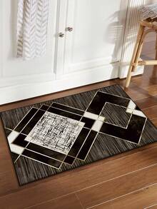 Thảm trải sàn nhà bếp, thảm trang trí hành lang lối vào nhà theo phong cách tối giản thanh lịch, chất liệu giả vải lanh, họa tiết vân gỗ, dễ giặt và dễ bảo quản, phù hợp cho nhà bếp, lối vào, quầy bar, phòng giặt, hành lang. - màu nâu - Xem 10