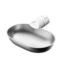 Dispensador de fuente de agua para gatos, agua móvil, desenchufado, alimentador de agua automático, bebedero para perros y mascotas, alimentador para mascotas, fuente para gatos - Cuenco de acero inoxidable - Ver 8