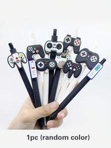10支装可爱游戏手柄造型伸缩圆珠笔，黑白游戏手柄设计，趣味新奇书写笔，适用于学校、办公室、学生、教师用品 - 遊戲主題筆 - 查看 5