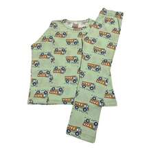Boys' Long-Sleeved Pajama Set With Pants - Children's Clothing - 綠色卡車 - 查看 1