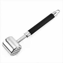 Ablandador de carne de acero inoxidable, martillo manual portátil para carne con mango cómodo, martillo manual resistente para bistec, pollo, pescado, apto para uso doméstico, cocina y servicio de catering, utensilio de cocina - 1 artículo - Ver 10