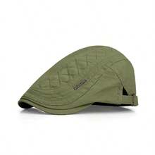 1pc Men's Retro Beret Hat, Outdoor Casual Versatile Newsboy Cap, Letter Embroidered Front Panel, Suitable For Daily Casual Wear, Random Style Shipped - Multicolor - View 10