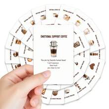 36pcs Coffee Themed Greeting Cards With Inspiring English Texts, To Comfort And Support Coffee Lovers - 36 Coffee-themed English Mood Cards - View 2