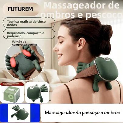 Masajeador Eléctrico de Dedos para Tejido Profundo con Fuerza Ajustable, Inalámbrico y Portátil, Recargable por USB con Baterías 2000mAh+2000mAh y 3000mAh+3000mAh, Alivia Dolor y Relaja Músculos