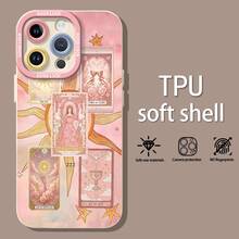 Cartas de tarot rosas: sol, emperatriz, copas y estrellas.funda de teléfono Fundas compatibles con ,Apple,VIVO,OPPO,,, y Honor.Fabricadas en silicona TPU,ofrecen protección contra golpes y caídas. - Blanco - Ver 3