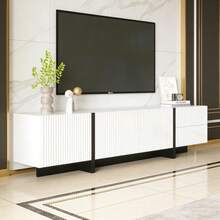 Television Stands & Entertainment Centers - 黑白 + 中密度纖維板 + 刨花板 + 50-59 英寸 - 查看 1