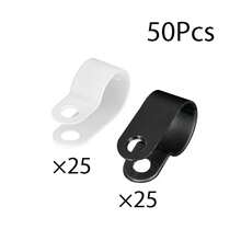 U-Shaped, R-Shaped, P-Shaped Nylon Line Clips With Holes, Cable Fixing Clips, Line Buckles, Plastic Line Buckle Straps, Line Fixers - Multicolor - View 23