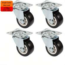Bộ 4 bánh xe PVC 2 inch chống mài mòn, hoạt động êm ái, đa năng, chịu tải nặng, xoay 360 độ. - bánh xe xoay - Xem 7