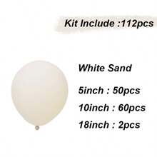 112pcs Cream Beige Balloons Garland Arch Kit Kids Birthday Decorations Boy Girl Baby Shower Party Supplies Wedding Baptism Communion - View 2