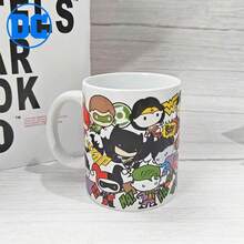 Warner Bros 1 chiếc cốc sứ có nắp đậy in hình siêu anh hùng hoạt hình dễ thương, chính hãng WB,  Justice League Batman, Superman, Wonder Woman, Flash, thích hợp dùng ở nhà và văn phòng, làm quà tặng sinh nhật cho nam, nữ, người hâm mộ phim ảnh, đồ sưu tầm, đồ dùng nhà bếp. - màu đen - Xem 6