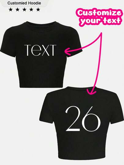 Áo croptop nữ thiết kế theo yêu cầu - Tùy chỉnh với logo, họa tiết hoa, quà tặng Ngày của Mẹ cho vợ, mẹ, cá nhân hóa với tên, số may mắn, ngày kỷ niệm, thiết kế cho chính bạn hoặc làm quà tặng cho bạn bè và gia đình.
